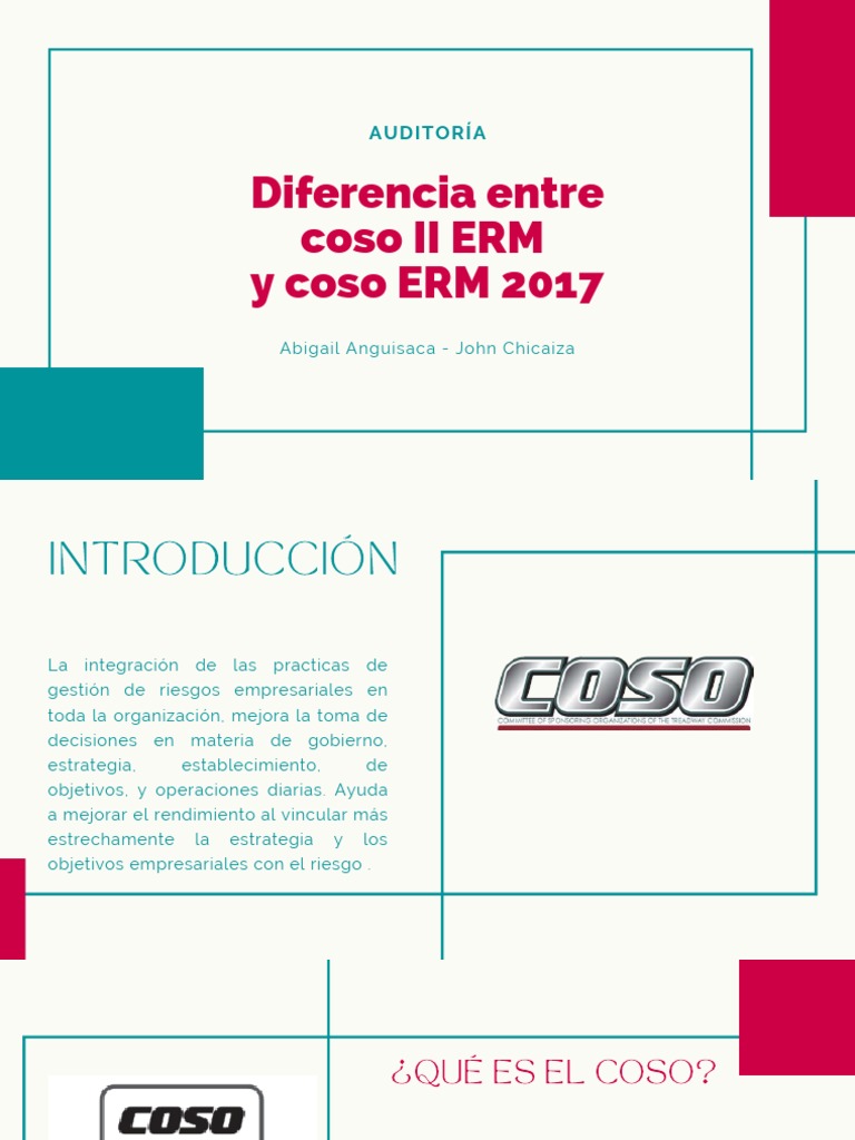 Comparativa COSO II y COSO ERM 2017 | PDF | Gestión de riesgos | Economias