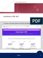 Instalando o SDK .NET para codificação back-end