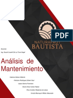 Empresa NaturaFrut Análisis de Mantenimiento 