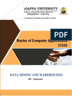 Data Mining and Warehousing - 7227