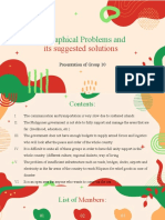 Geographical Problems And: Its Suggested Solutions