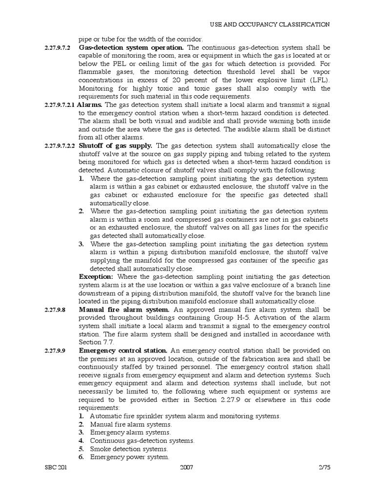Saudi Fire Code: Gas Detection Systems | PDF | Mechanical Engineering ...