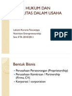 Aspek Hukum Dan Legalitas Dalam Usaha - Ne - LK - 2010-2011