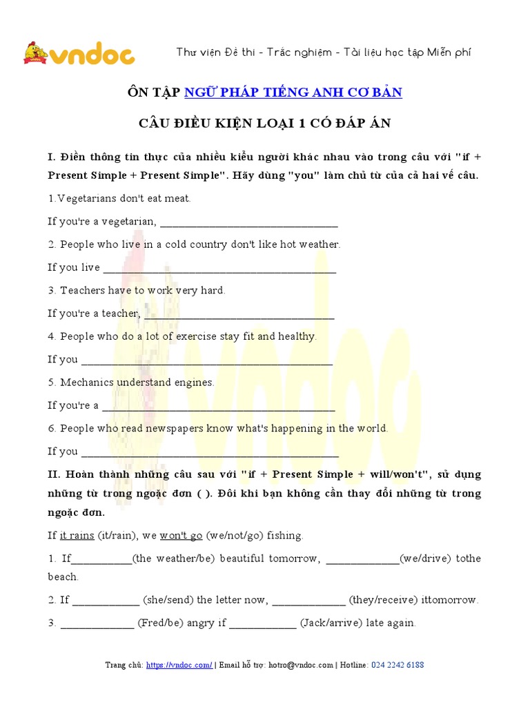 Bai tap ve cau dieu kien loai 1 pdf