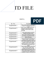 CTD File: Ishita Sr. No. Name Experiment 1 Experiment 2 Experiment 3 Experiment 4 Experiment 5 Experiment 6 Experiment 7