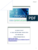Physics 2:: ĐT: 0935 015 236 Email: Dvlu@ued - Udn.vn