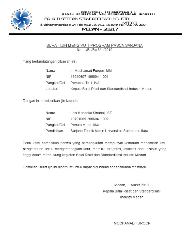 Contoh Surat Rekomendasi Ijin Belajar Contoh Surat Undangan Kegiatan
