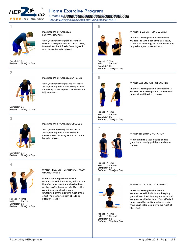 SHOULDER Exercises PDF Anatomical Terms Of Motion Elbow