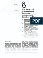 The impact of organizational factors on management decision making