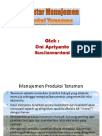 Hand Out Manajemen Produksi Tanaman Politeknik DIV