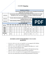 CO-PO Mapping: Co-Po Mapping CO1 CO2 CO3 CO4 Averag e Justification With Respect To Co-Po Mapping