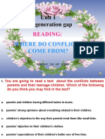 Unit 1 The Generation Gap Lesson 3 Reading