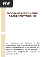 PROGRAMAS DE FOMENTO A LA EXPORTACIÓN