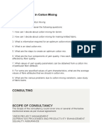 Process Control in Cotton Mixing