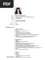 Nformazioni Personali: Pagina 1 - Curriculum Vitae Di (Severino Santina Alessandra) Per Ulteriori Informazioni