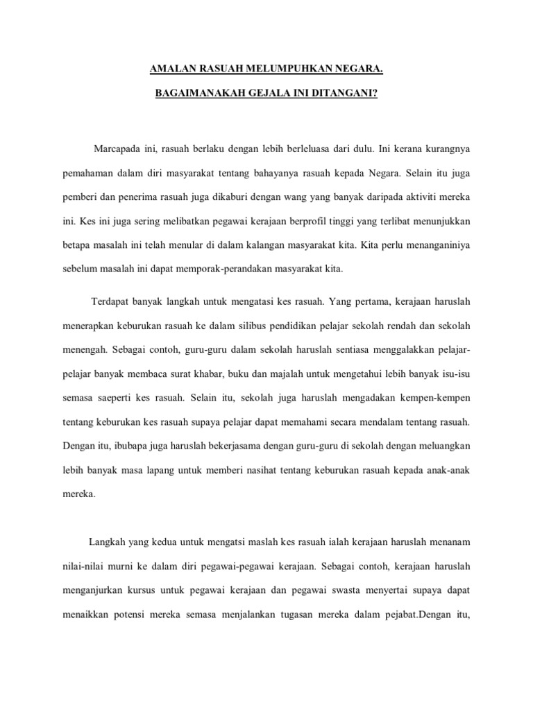 Esei Rasuah | PDF