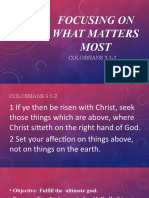 Focusing On What Matters Most