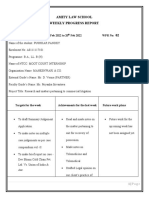 Amity Law School Weekly Progress Report 02