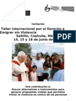 Invitacin Taller Internacional Migrantes Saltillo, 14, 15 y 16 de Junio de 2011[1]