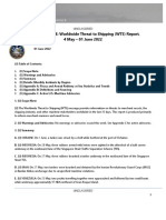 U.S. Navy Office of Naval Intelligence Worldwide Threat to Shipping (WTS) Report, 4  May to 1 June 2022