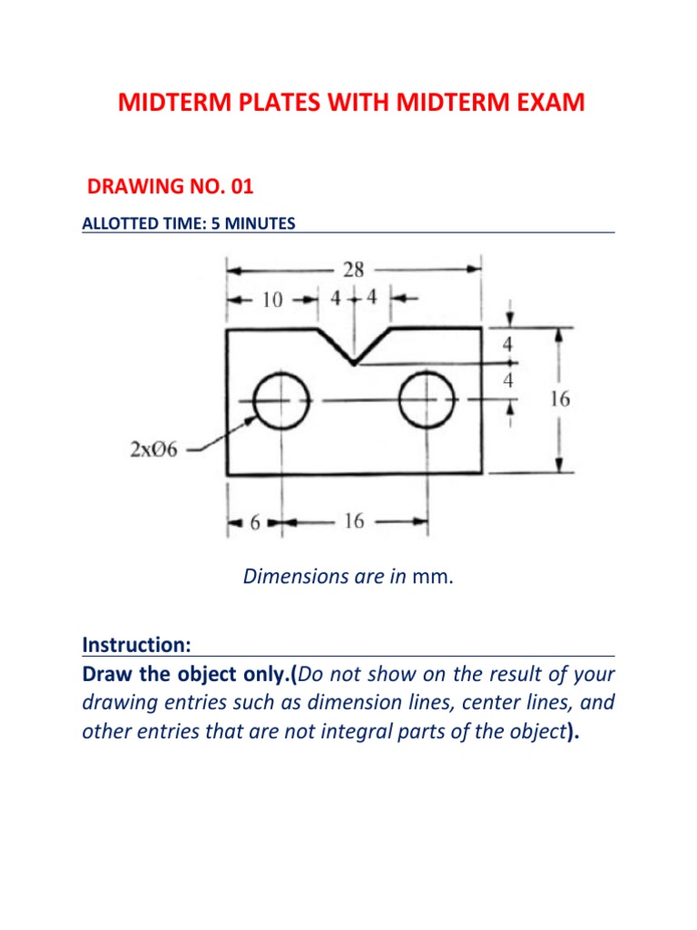 Midterm Plate Drawing Instructions | PDF | Home & Garden