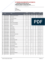 Laporan Statistik Kelas Semester Genap Tahun 2021-2022 Mata Kuliah Simulasi Proses Pertemuan 8-1