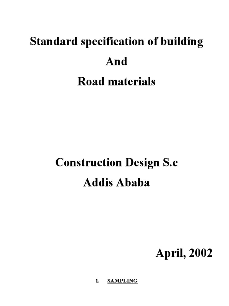 Building Material Specification Guide | PDF | Concrete | Road Surface
