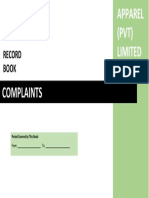 Record Book: Complaints