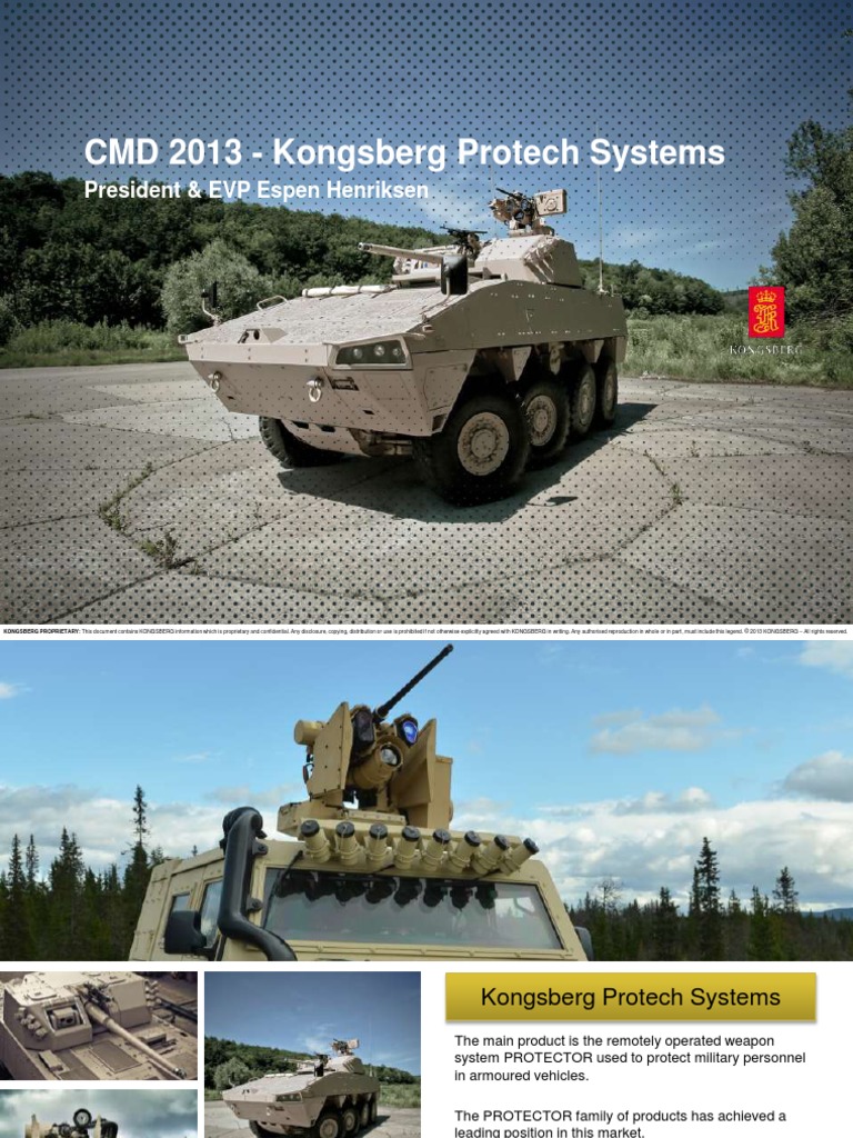 CMD 2013 Kongsberg Protech Systems President & EVP Espen Henriksen