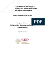 programa Educación socioemocional y aprendizaje.