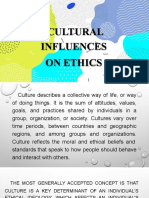 CULTURE'S IMPACT ON ETHICS