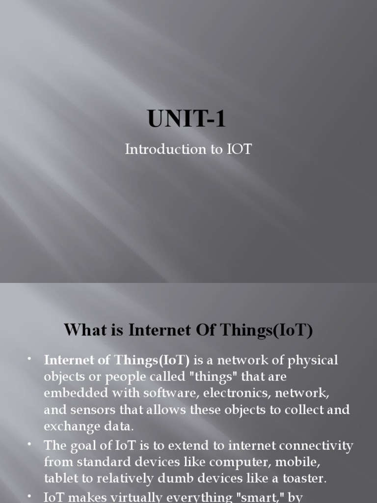 Introduction to Internet of Things (IoT) | PDF | Representational State ...