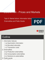 T9 - Market Failure - Information Failures - Externalities and Public Goods