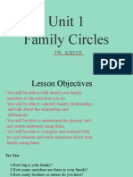 English Unit 1-Lesson 1 (Family Circles)