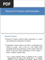 Breach of Contract and Remedies