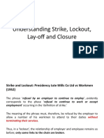 Strike Lockout Layoff and Closure