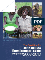 The Coalition For African Rice Development Progress in 2008-2013 JICA-RI