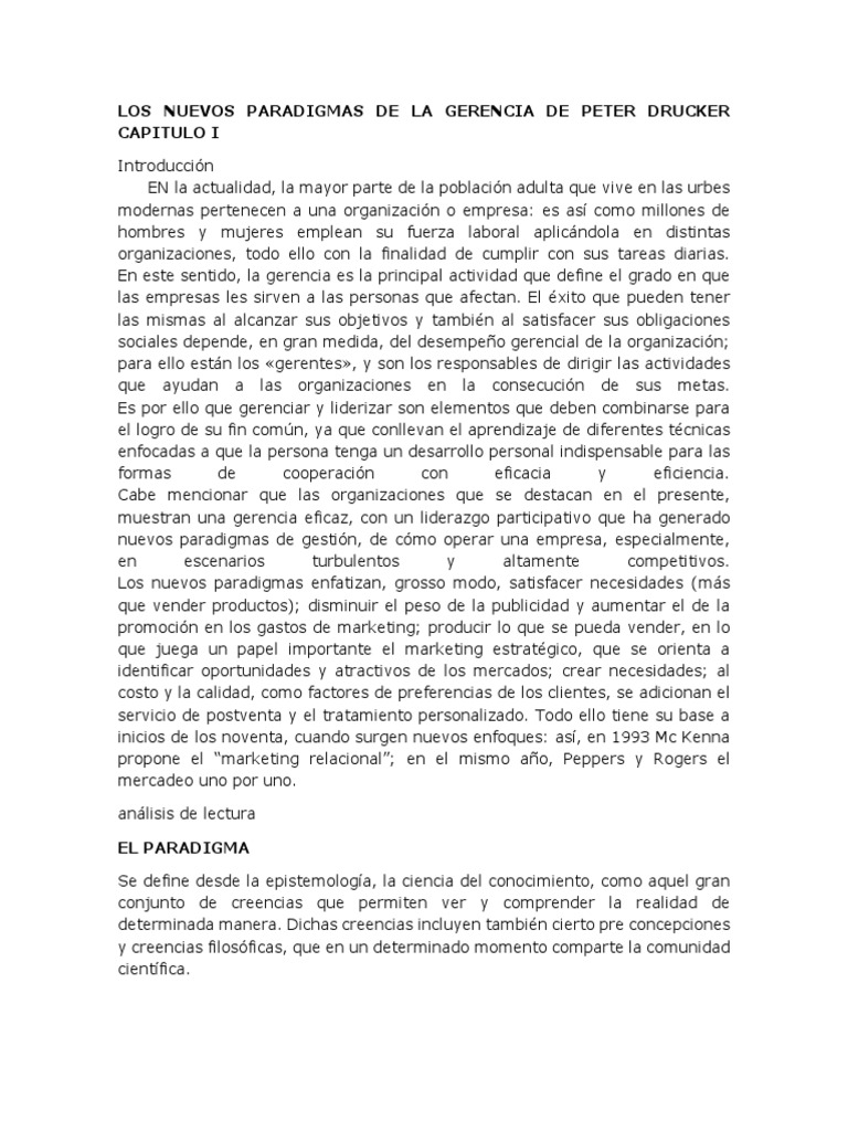 Nuevos Paradigmas en Gerencia Moderna | PDF | Marketing | Business