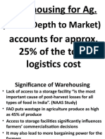 Warehousing For Ag. Accounts For Approx. 25% of The Total Logistics Cost