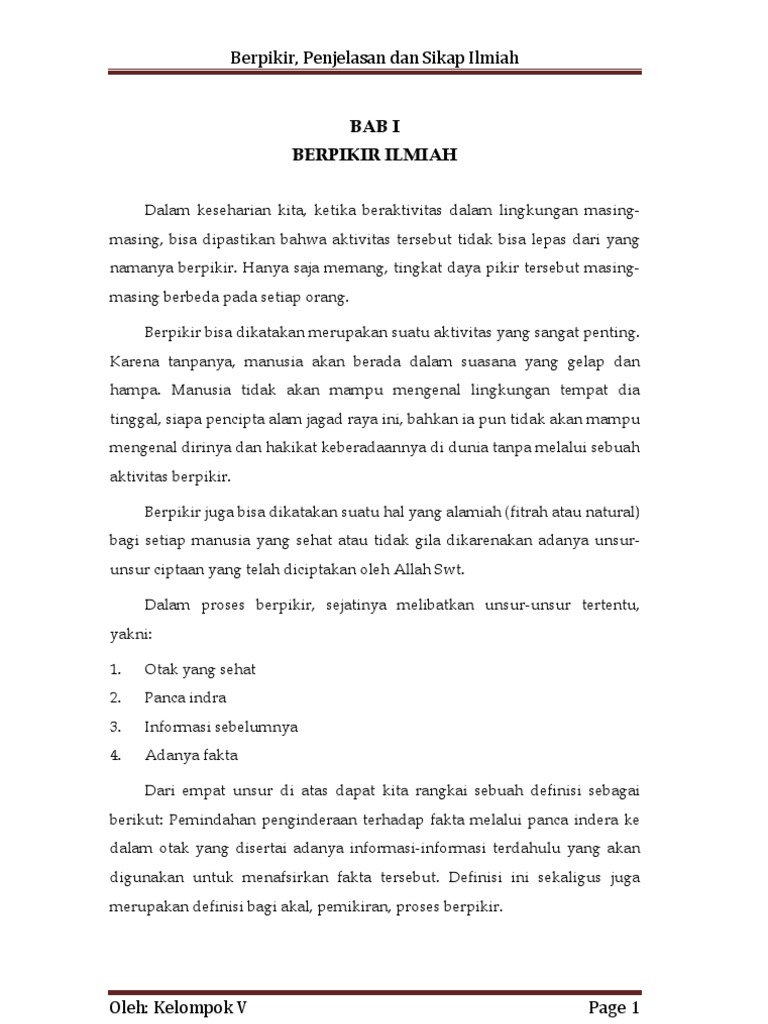 Berfikir Ilmiah Pdf