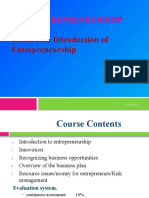 Entrepreneurship: Lecture On Introduction of Entrepreneurship