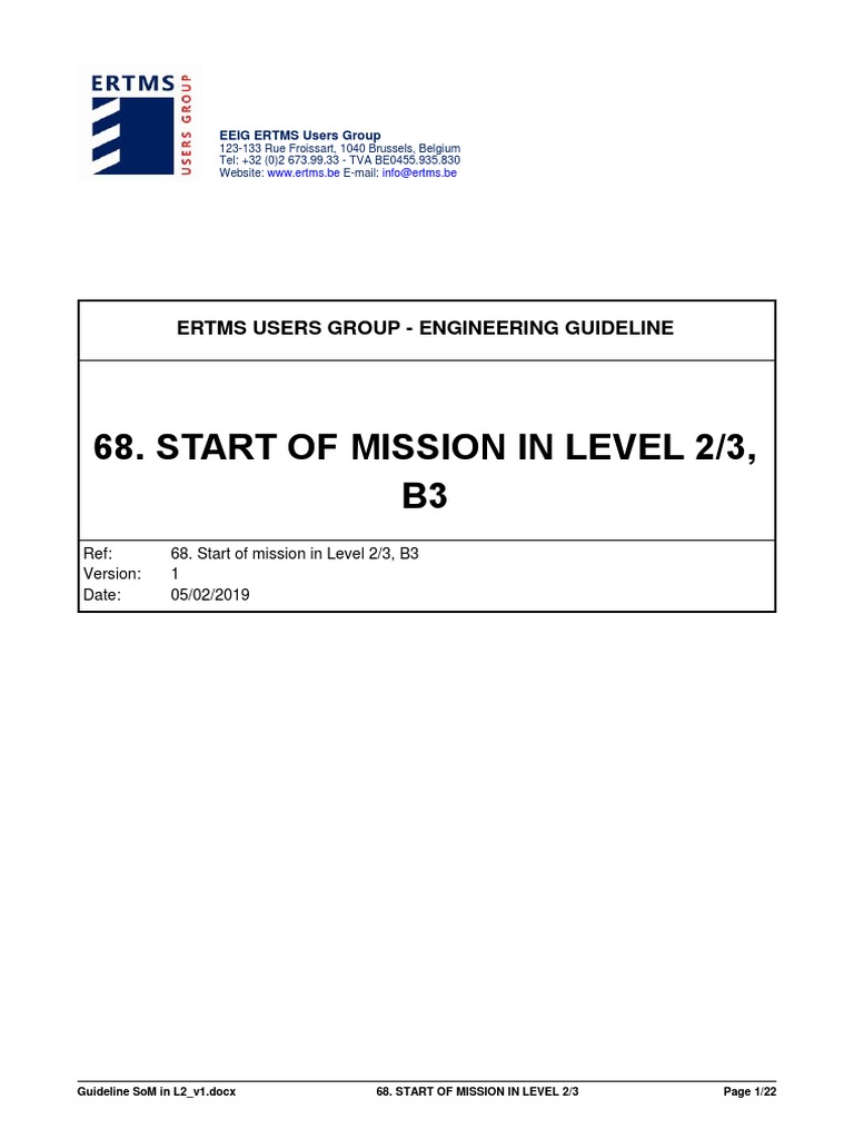 for Consistent Start of Mission Procedures in ETCS