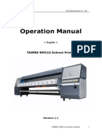 Operation Manual: TAIMES KM512i Solvent Printer