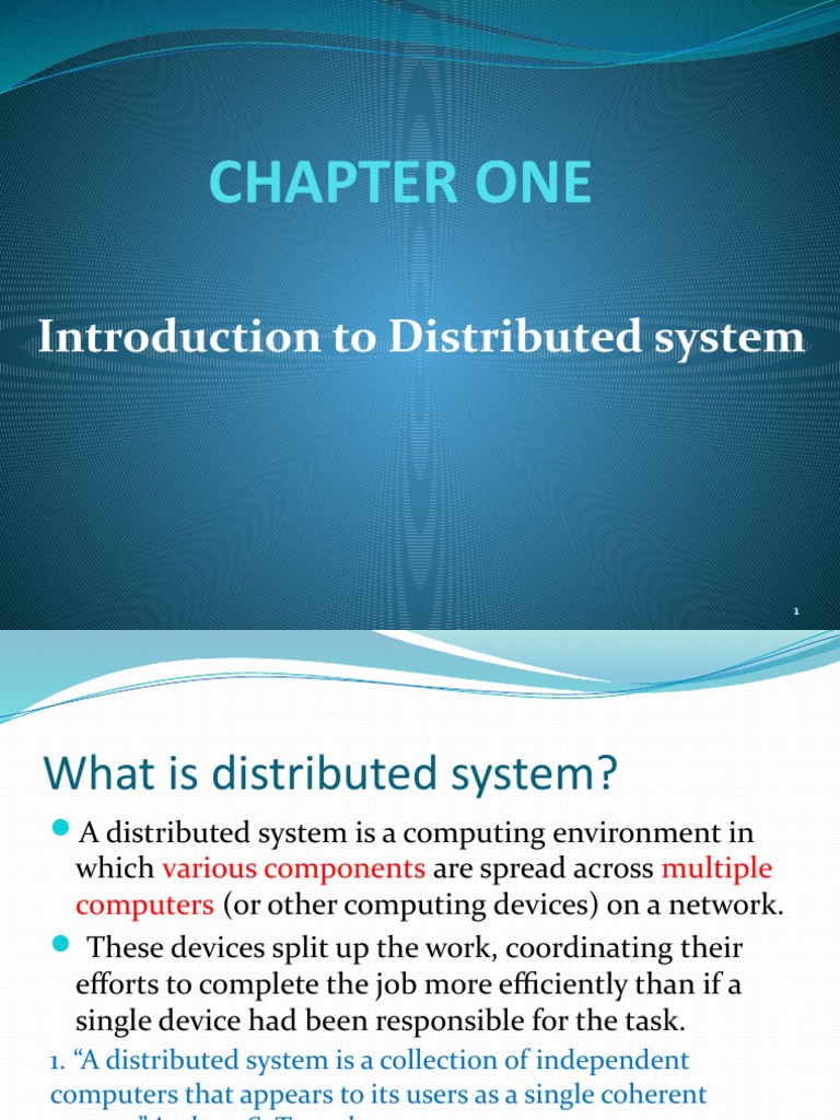 Chapter One: Introduction To Distributed System | PDF | Distributed ...