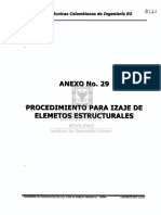 Silo - Tips Anexo No 29 Procedimiento para Izaje de Elemetos Estructurales