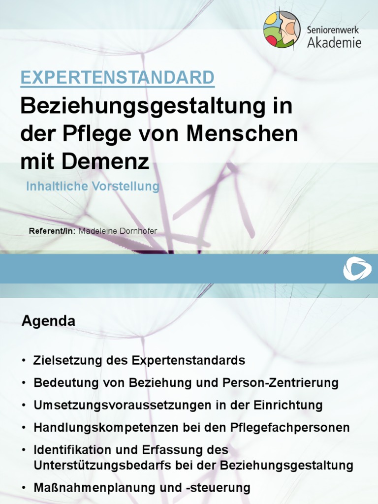 NES Beziehungsgestaltung Bei Demenz | PDF