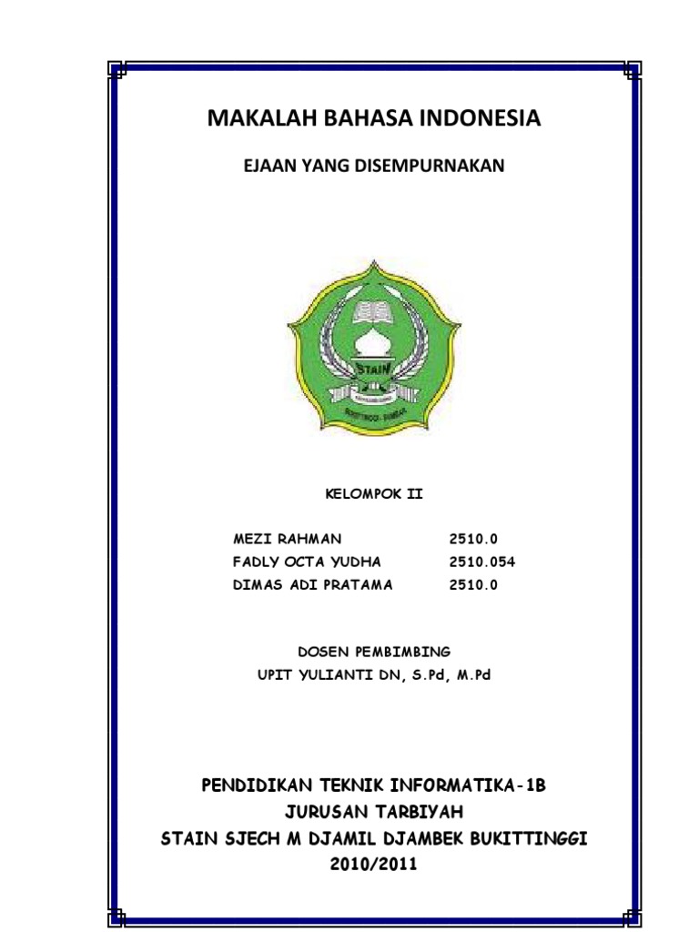 Makalah Lengkap Eyd