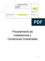 Anexo 25 Procedimiento de Instalaciones y Condiciones Ambientales