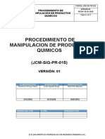 Jcm-Sig-Pr-015 Procedimiento de Manipulacion de Productos Quimicos