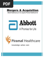 Merger and Acquistion of Pharmaseutical Sector